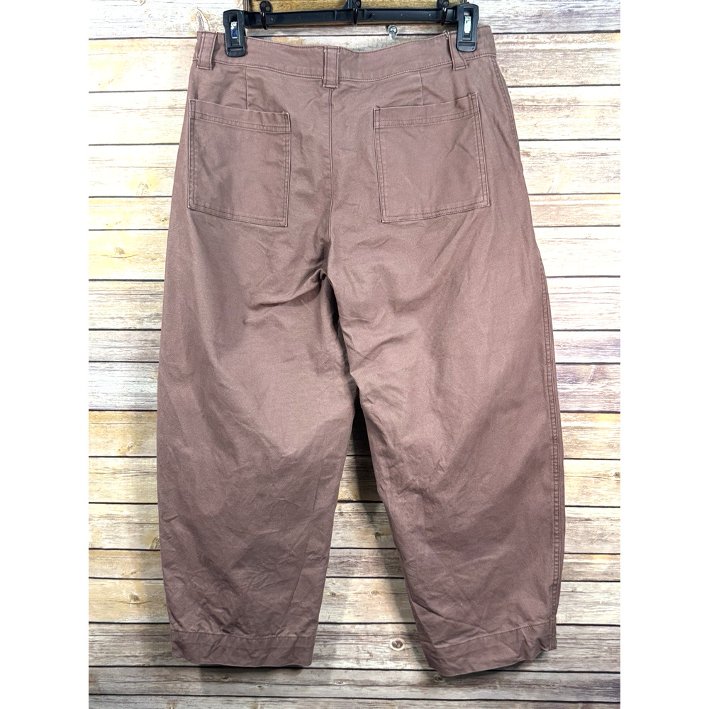 Old Navy Womens High Waisted Dusty Rose Canvas Barrel Leg Pants 12 - Picture 2 of 4